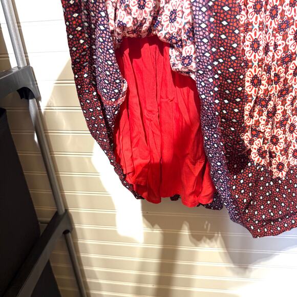 NWT Lulus La Vie en Roses Navy Blue & Red Floral Mini Dress Size S - Picture 9 of 14